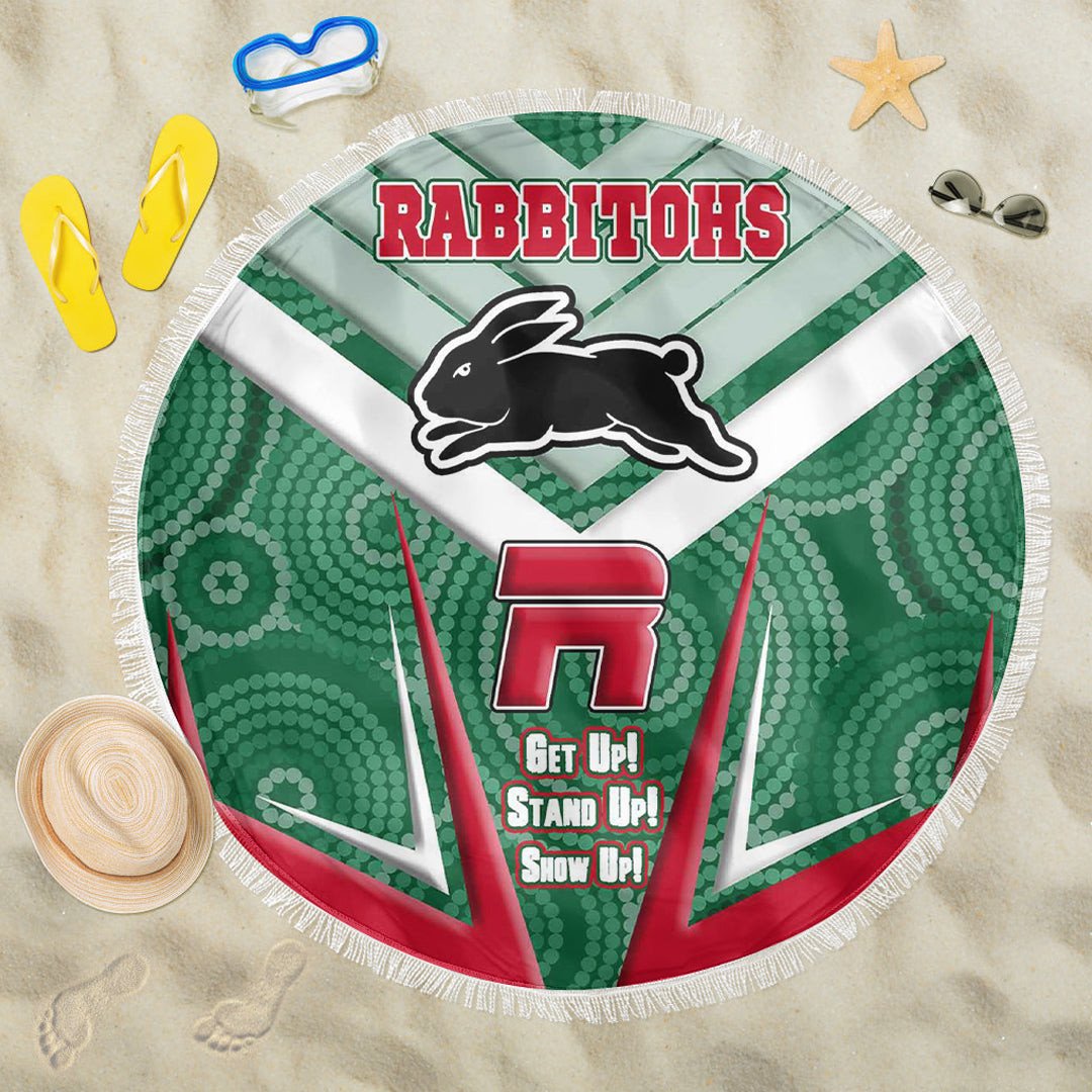 vibe-hoodie-beach-blanket-south-sydney-rabbitohs-naidoc-2022-sporty-style-beach-blanket