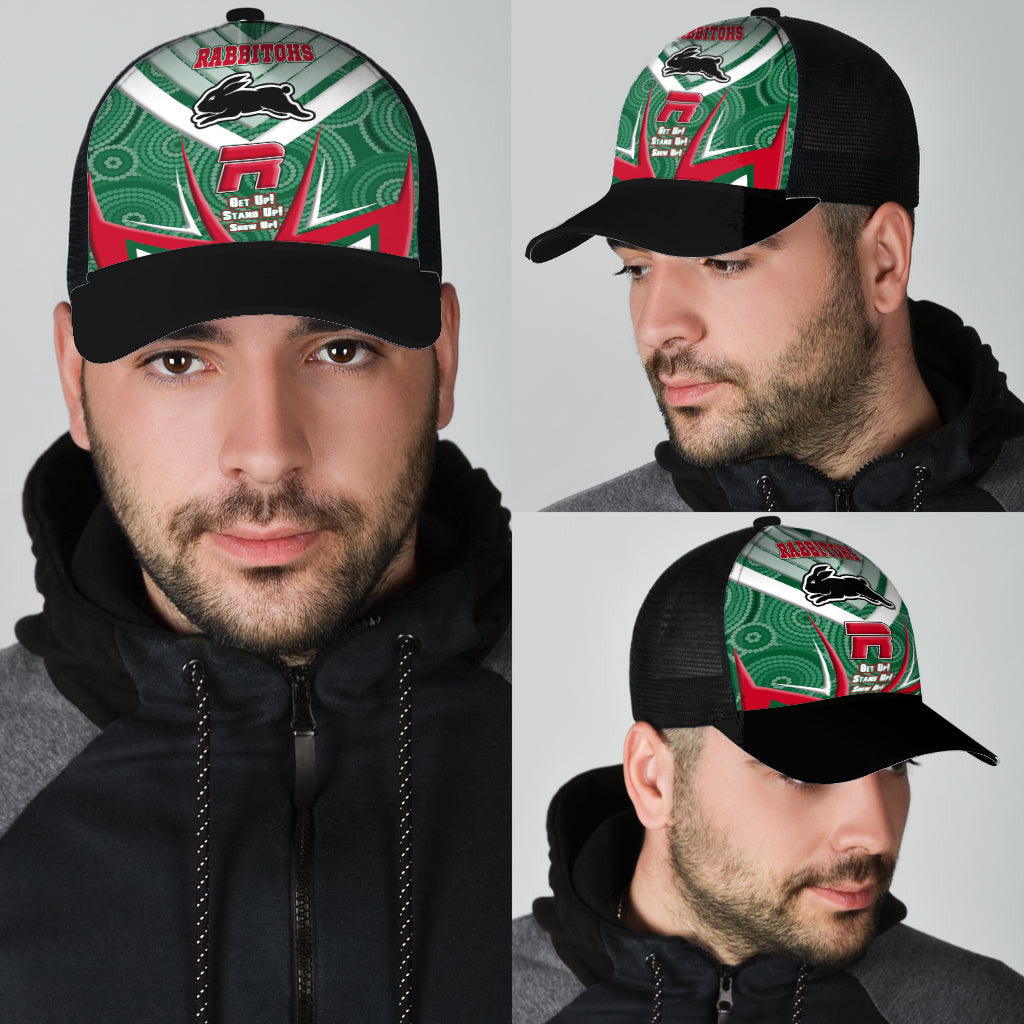vibe-hoodie-mesh-back-cap-south-sydney-rabbitohs-naidoc-2022-sporty-style-mesh-back-cap
