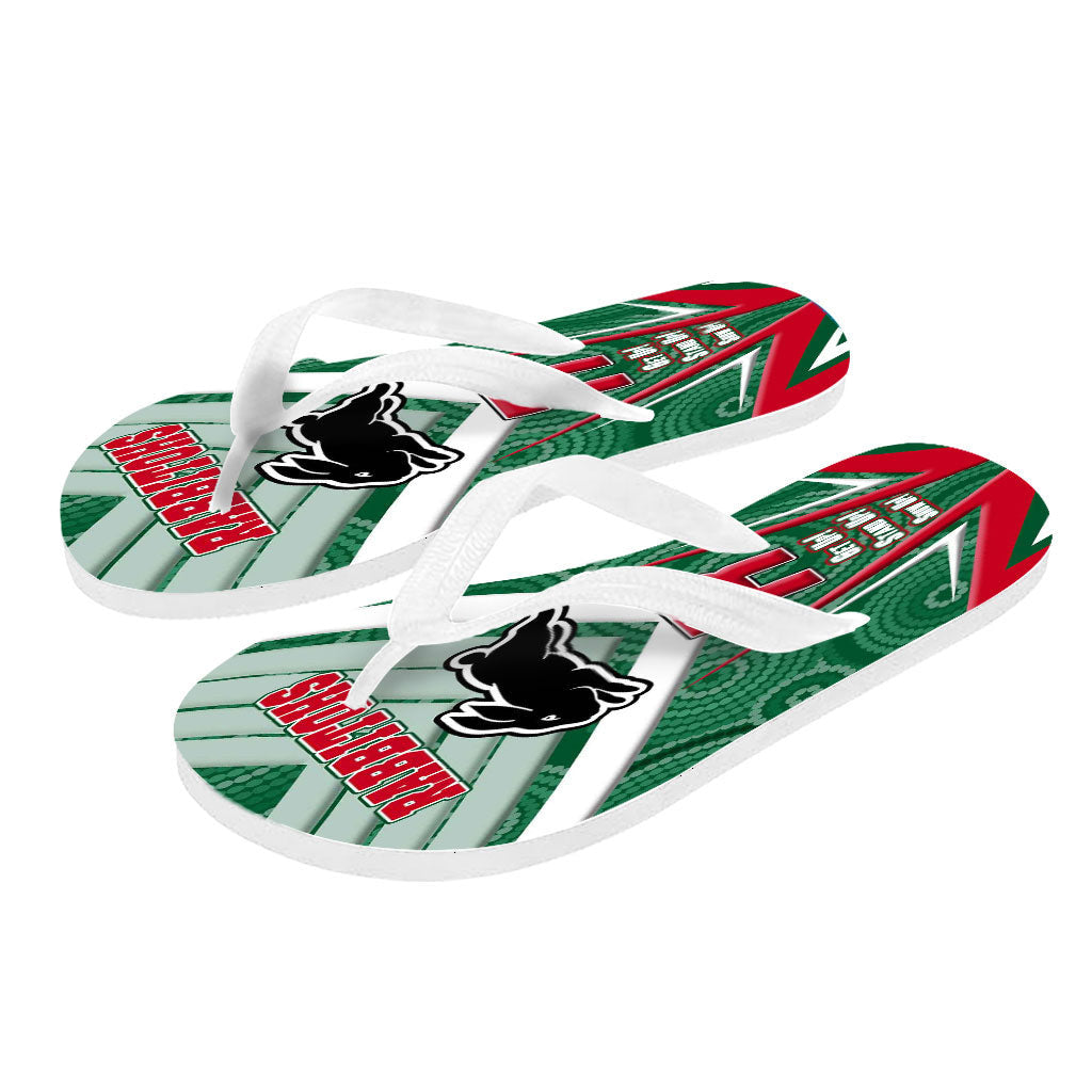 vibe-hoodie-flip-flops-south-sydney-rabbitohs-naidoc-2022-sporty-style-flip-flops
