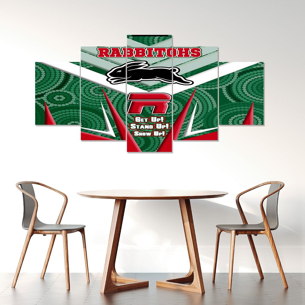 vibe-hoodie-canvas-wall-art-south-sydney-rabbitohs-naidoc-2022-sporty-style-canvas-wall-art