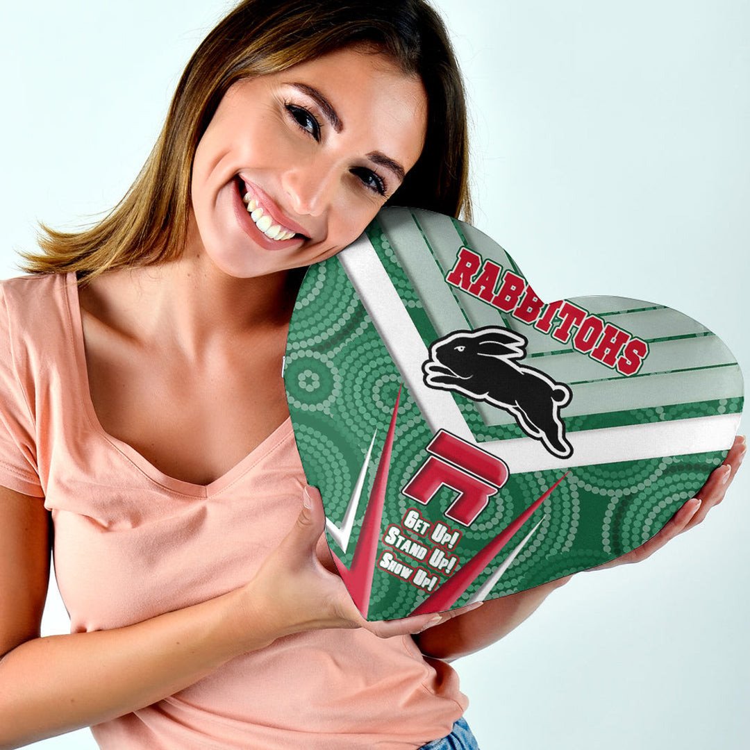 vibe-hoodie-heart-shaped-pillow-south-sydney-rabbitohs-naidoc-2022-sporty-style-heart-shaped-pillow