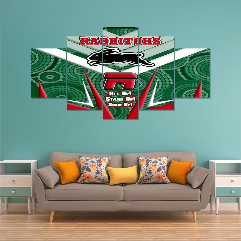 vibe-hoodie-canvas-wall-art-south-sydney-rabbitohs-naidoc-2022-sporty-style-canvas-wall-art