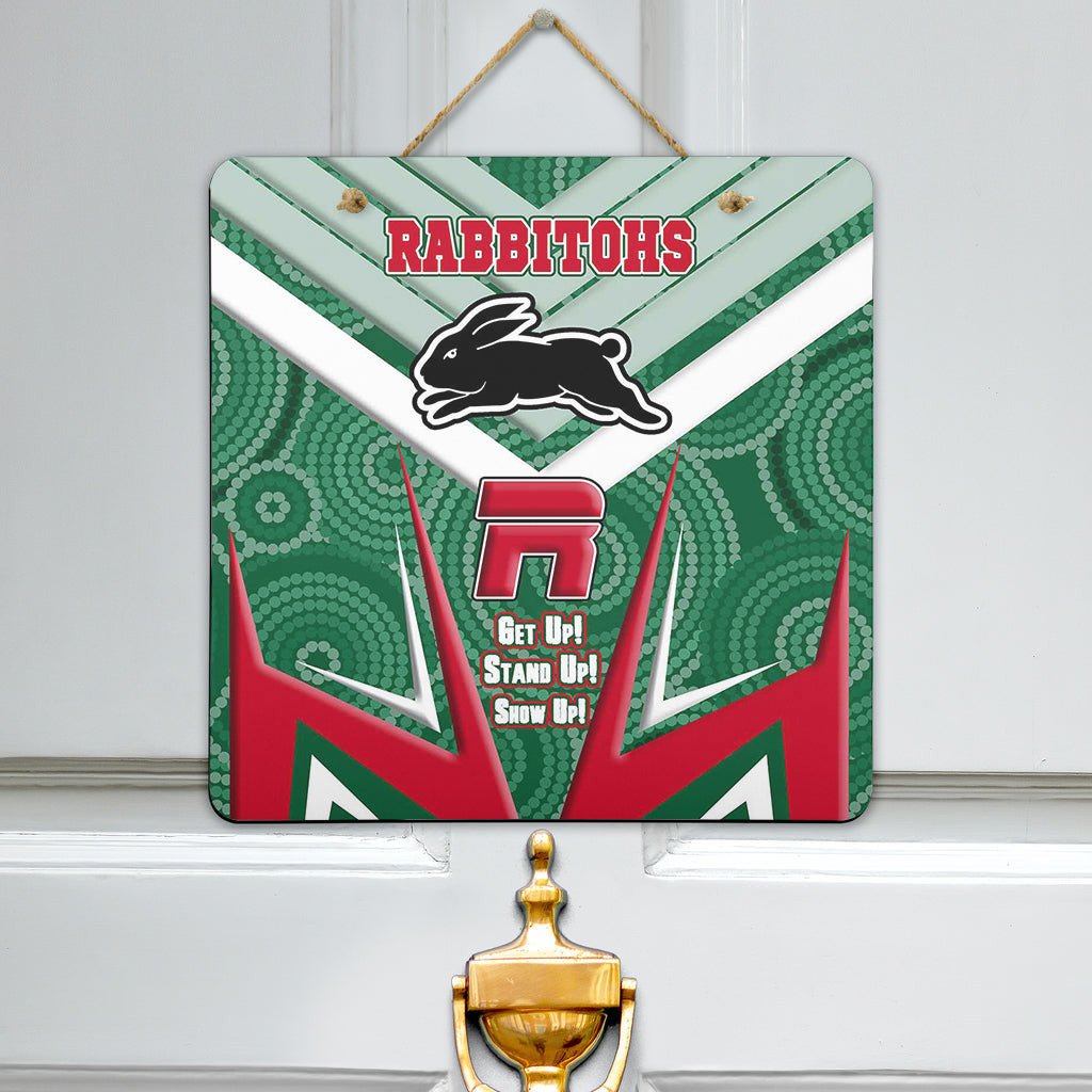 vibe-hoodie-hanging-door-sign-south-sydney-rabbitohs-naidoc-2022-sporty-style-hanging-door-sign