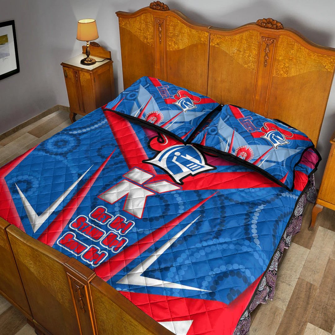 vibe-hoodie-quilt-bed-set-newcastle-knightsnaidoc-2022-sporty-style-quilt-bed-set