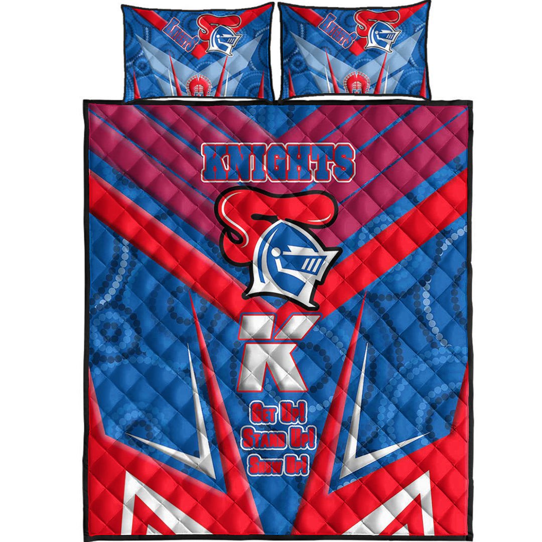 vibe-hoodie-quilt-bed-set-newcastle-knightsnaidoc-2022-sporty-style-quilt-bed-set