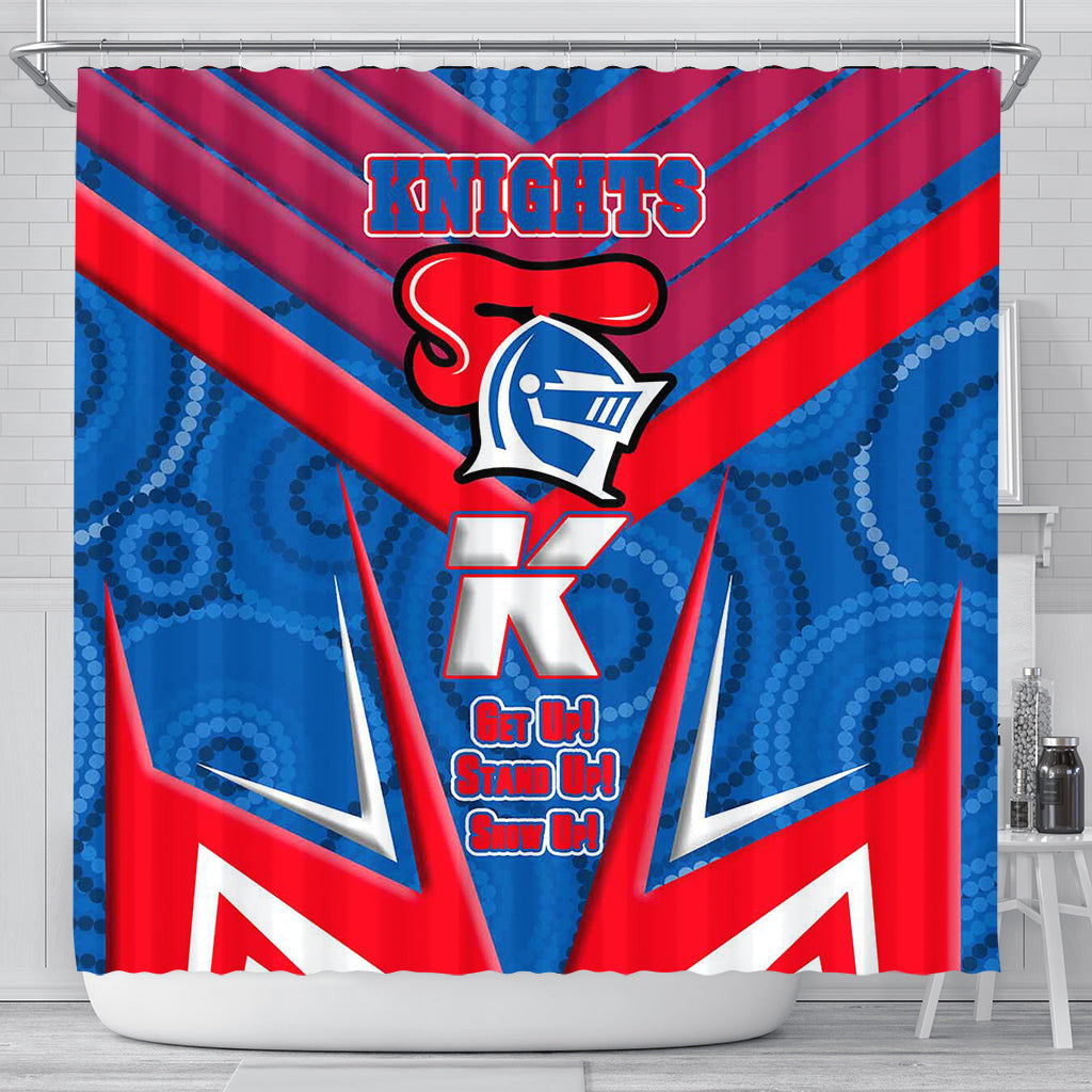 vibe-hoodie-shower-curtain-newcastle-knightsnaidoc-2022-sporty-style-shower-curtain