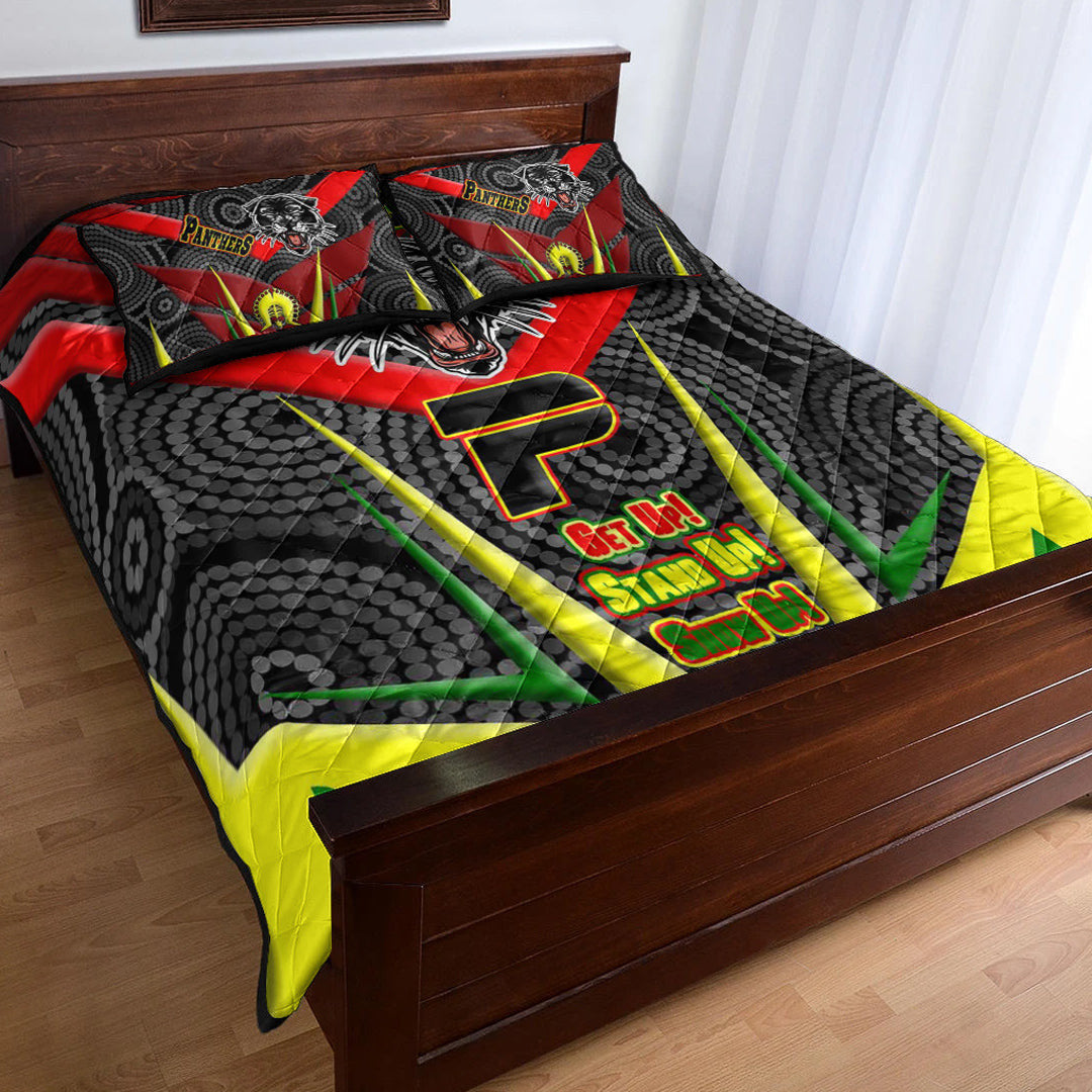 vibe-hoodie-quilt-bed-set-penrith-pantherss-naidoc-2022-sporty-style-quilt-bed-set