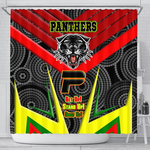 vibe-hoodie-shower-curtain-penrith-pantherss-naidoc-2022-sporty-style-shower-curtain