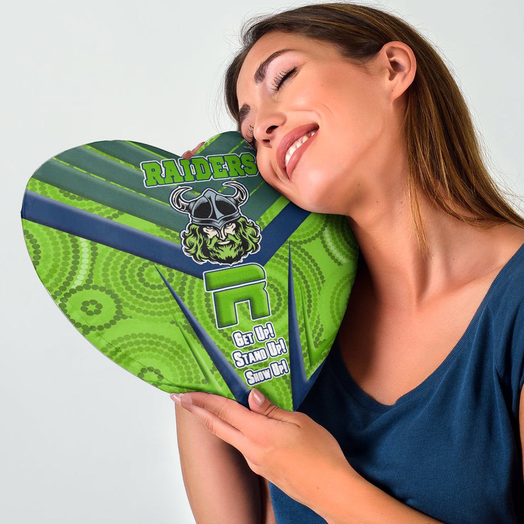 vibe-hoodie-heart-shaped-pillow-canberra-raidersnaidoc-2022-sporty-style-heart-shaped-pillow