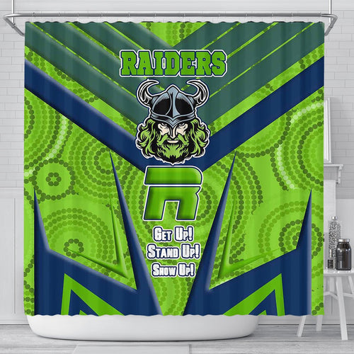vibe-hoodie-shower-curtain-canberra-raidersnaidoc-2022-sporty-style-shower-curtain