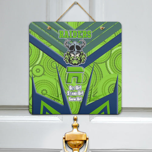 vibe-hoodie-hanging-door-sign-canberra-raidersnaidoc-2022-sporty-style-hanging-door-sign