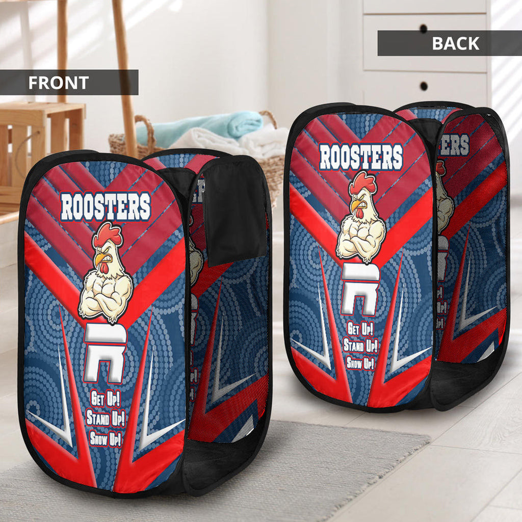 vibe-hoodie-laundry-hamper-sydney-roosters-naidoc-2022-sporty-style-laundry-hamper