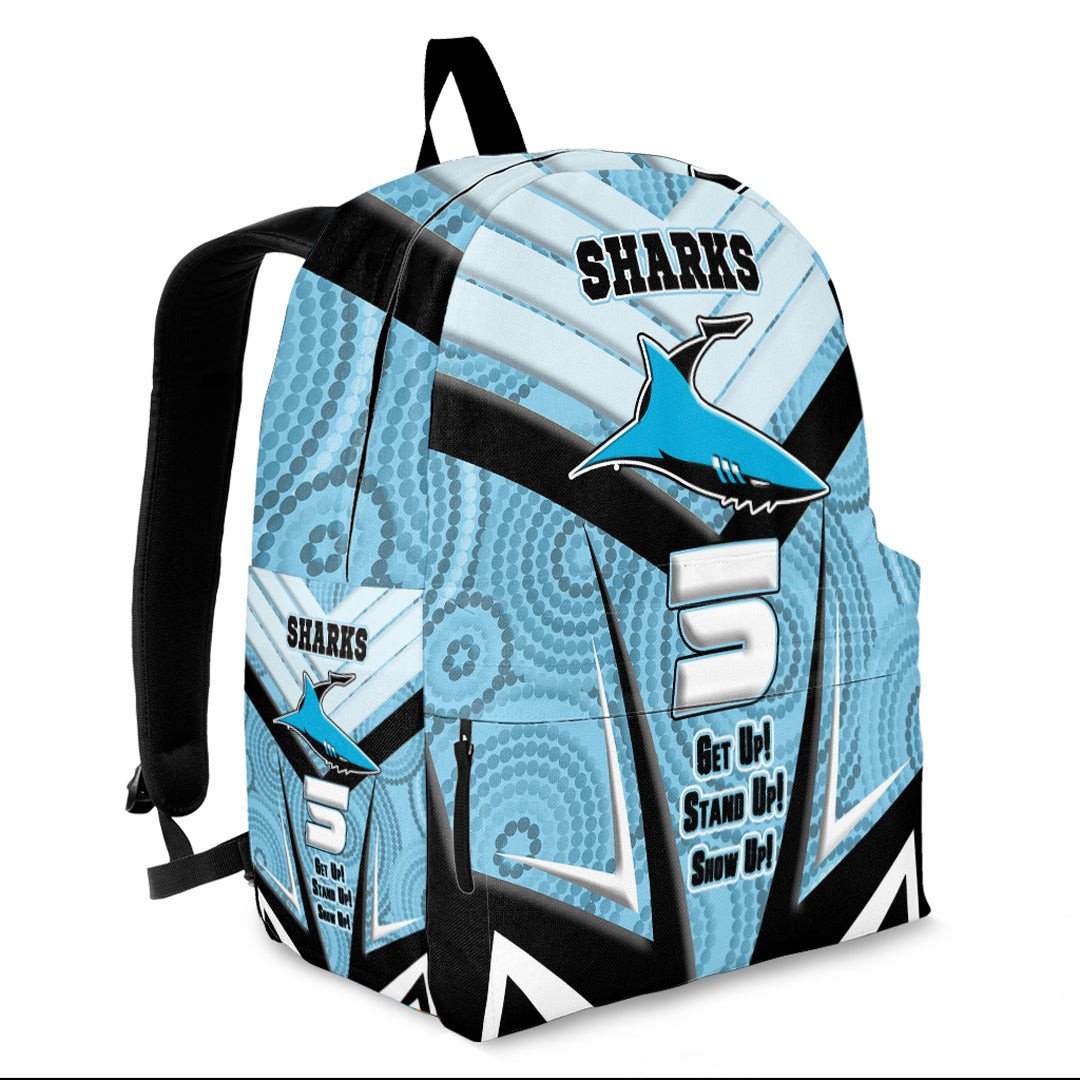 vibe-hoodie-backpack-cronulla-sutherland-sharks-naidoc-2022-sporty-style-backpack