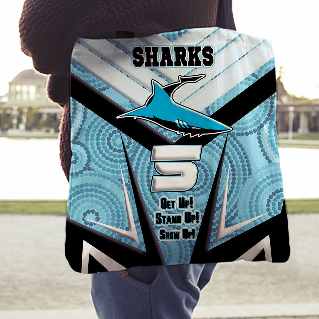 vibe-hoodie-tote-bag-cronulla-sutherland-sharks-naidoc-2022-sporty-style-tote-bag