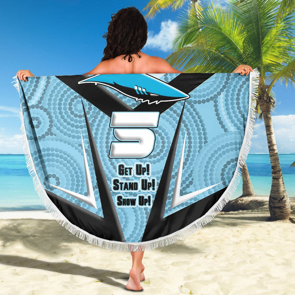 vibe-hoodie-beach-blanket-cronulla-sutherland-sharks-naidoc-2022-sporty-style-beach-blanket