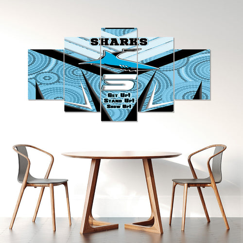 vibe-hoodie-canvas-wall-art-cronulla-sutherland-sharks-naidoc-2022-sporty-style-canvas-wall-art