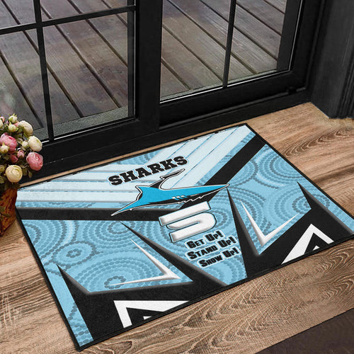 vibe-hoodie-door-mat-cronulla-sutherland-sharks-naidoc-2022-sporty-style-door-mat