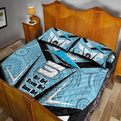 vibe-hoodie-quilt-bed-set-cronulla-sutherland-sharks-naidoc-2022-sporty-style-quilt-bed-set