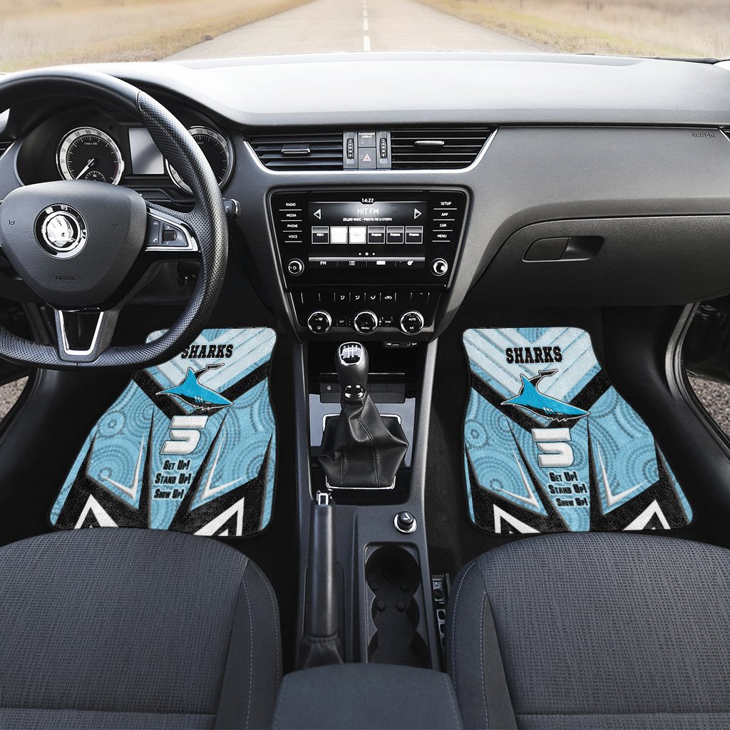 vibe-hoodie-front-and-back-car-mats-cronulla-sutherland-sharks-naidoc-2022-sporty-style-front-and-back-car-mats