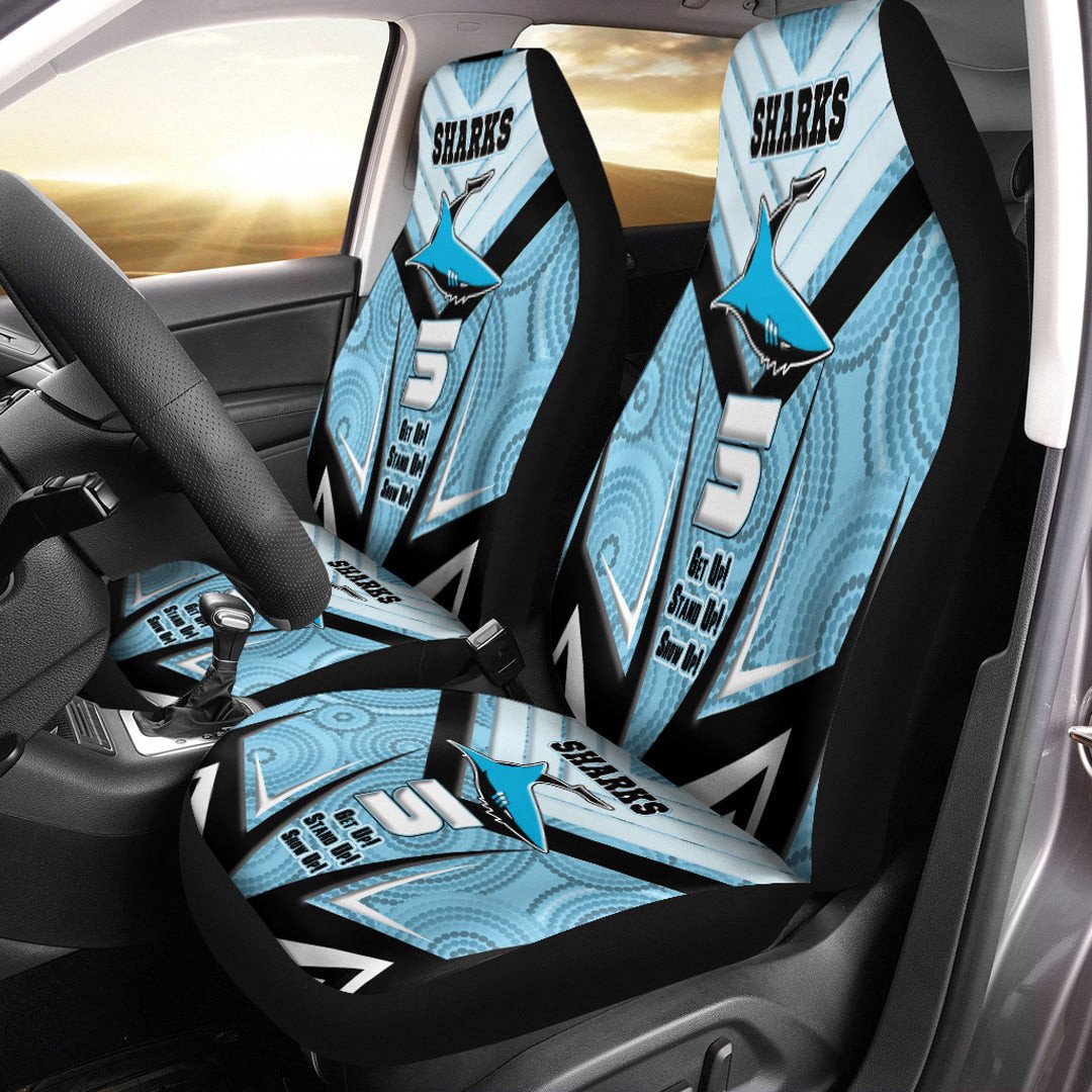 vibe-hoodie-car-seat-covers-cronulla-sutherland-sharks-naidoc-2022-sporty-style-car-seat-covers
