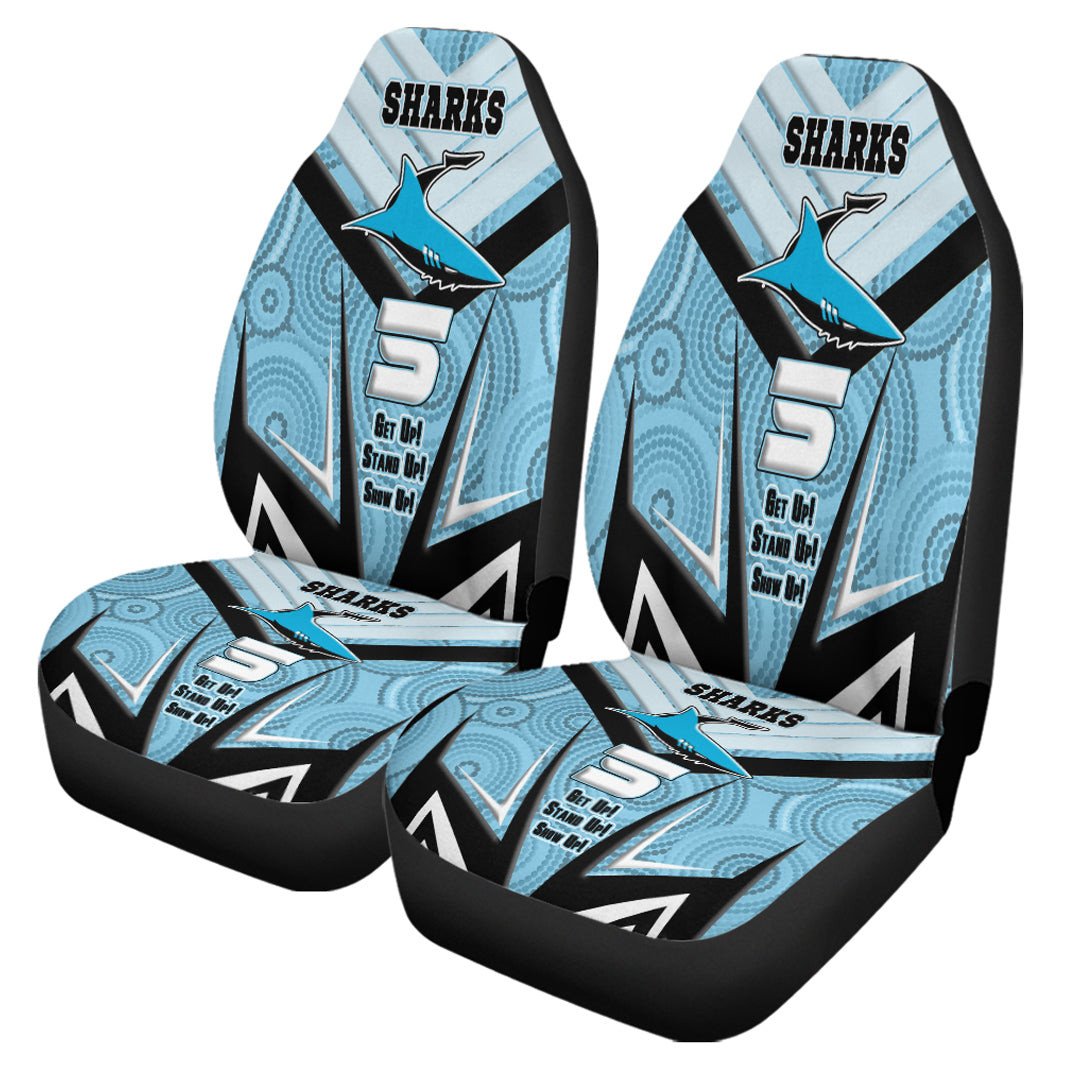 vibe-hoodie-car-seat-covers-cronulla-sutherland-sharks-naidoc-2022-sporty-style-car-seat-covers