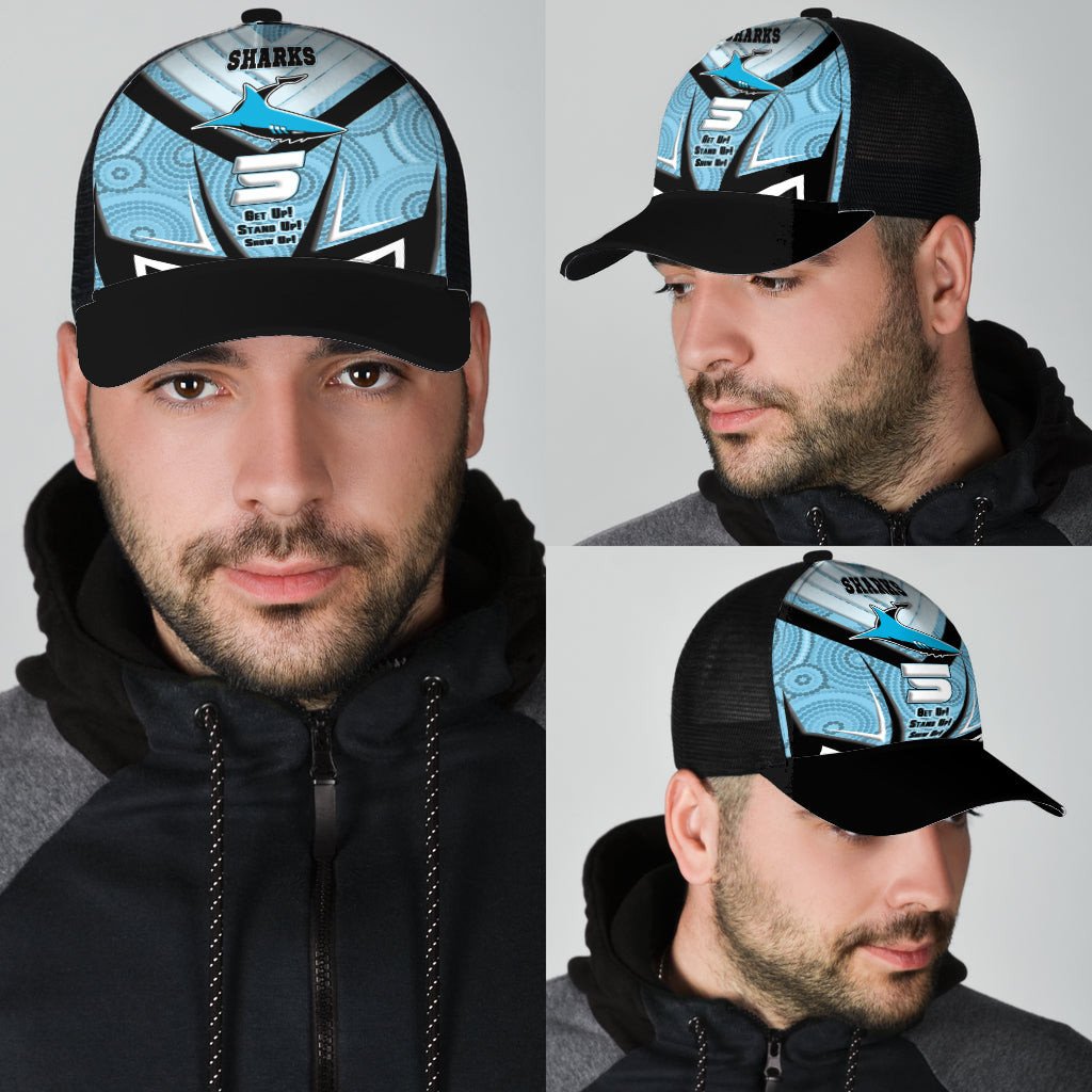 vibe-hoodie-mesh-back-cap-cronulla-sutherland-sharks-naidoc-2022-sporty-style-mesh-back-cap