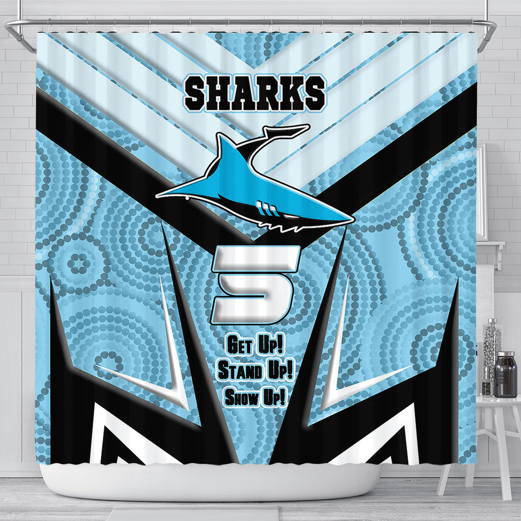 vibe-hoodie-shower-curtain-cronulla-sutherland-sharks-naidoc-2022-sporty-style-shower-curtain