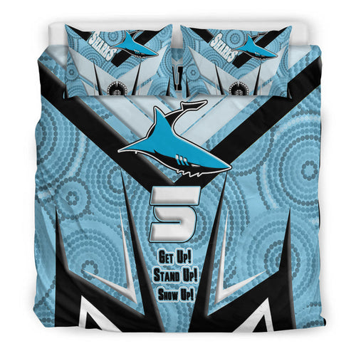 vibe-hoodie-bedding-set-cronulla-sutherland-sharks-naidoc-2022-sporty-style-bedding-set