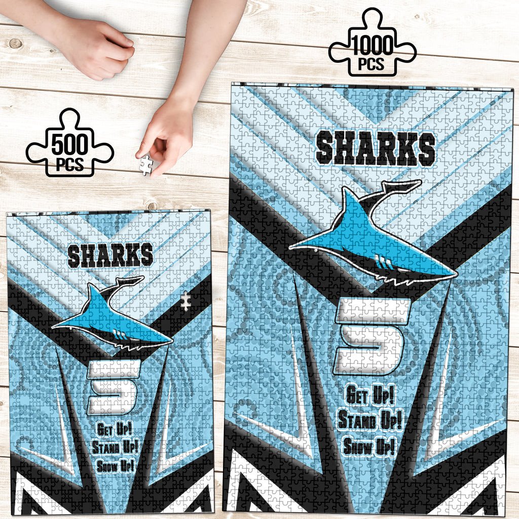 vibe-hoodie-jigsaw-puzzle-cronulla-sutherland-sharks-naidoc-2022-sporty-style-jigsaw-puzzle