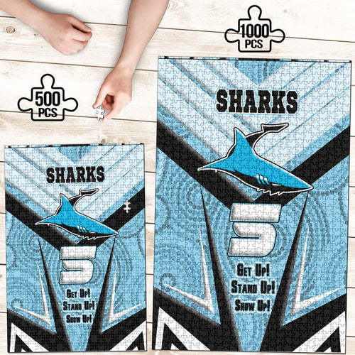vibe-hoodie-jigsaw-puzzle-cronulla-sutherland-sharks-naidoc-2022-sporty-style-jigsaw-puzzle