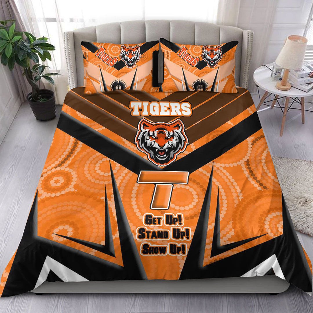 vibe-hoodie-bedding-set-west-tigers-naidoc-2022-sporty-style-bedding-set