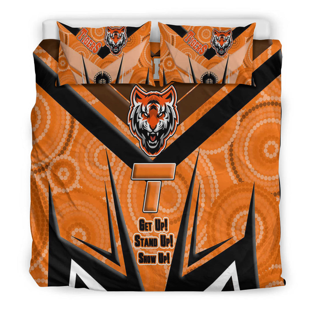 vibe-hoodie-bedding-set-west-tigers-naidoc-2022-sporty-style-bedding-set