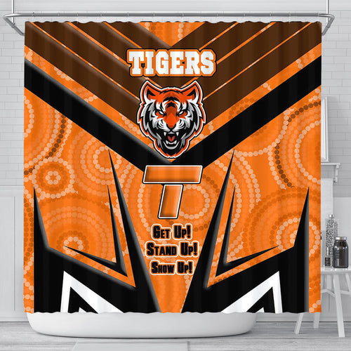 vibe-hoodie-shower-curtain-west-tigers-naidoc-2022-sporty-style-shower-curtain