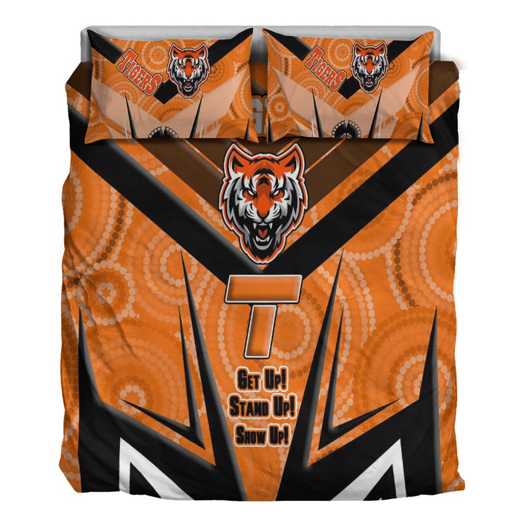 vibe-hoodie-bedding-set-west-tigers-naidoc-2022-sporty-style-bedding-set