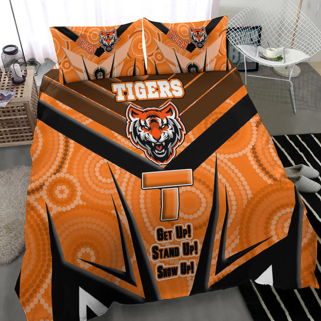 vibe-hoodie-bedding-set-west-tigers-naidoc-2022-sporty-style-bedding-set