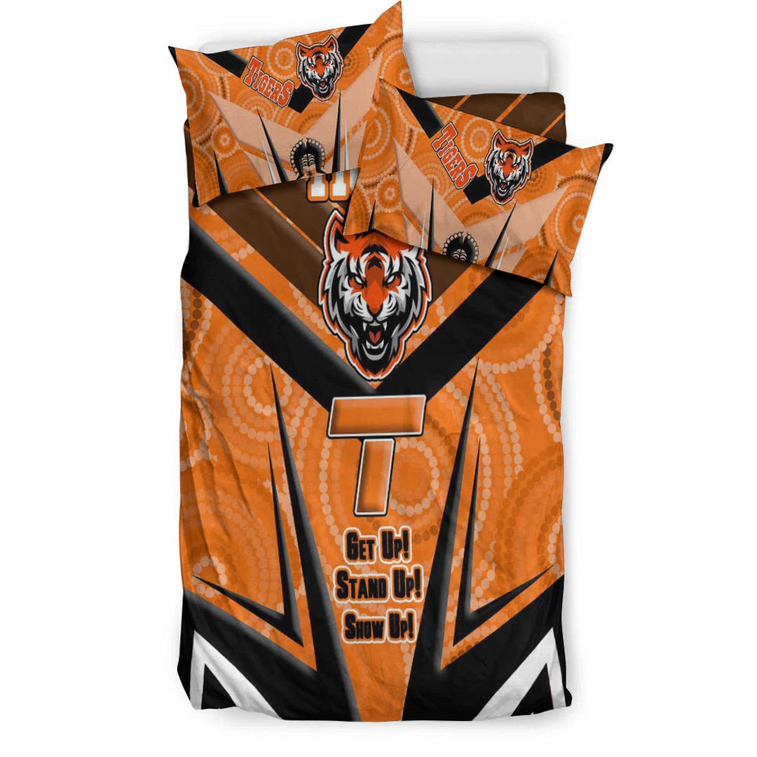 vibe-hoodie-bedding-set-west-tigers-naidoc-2022-sporty-style-bedding-set