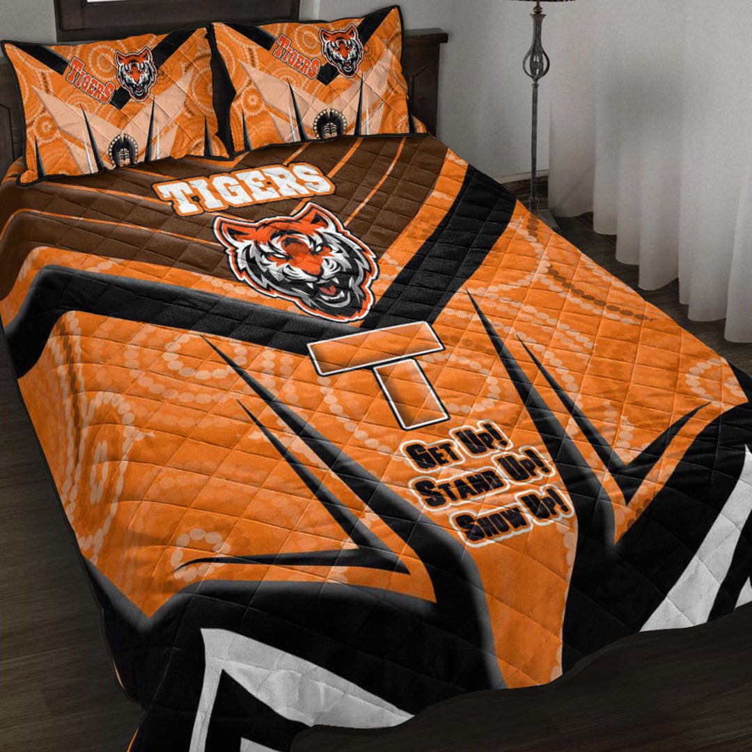 vibe-hoodie-quilt-bed-set-west-tigers-naidoc-2022-sporty-style-quilt-bed-set