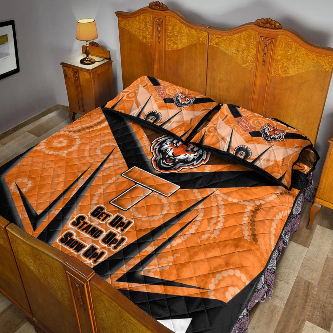 vibe-hoodie-quilt-bed-set-west-tigers-naidoc-2022-sporty-style-quilt-bed-set