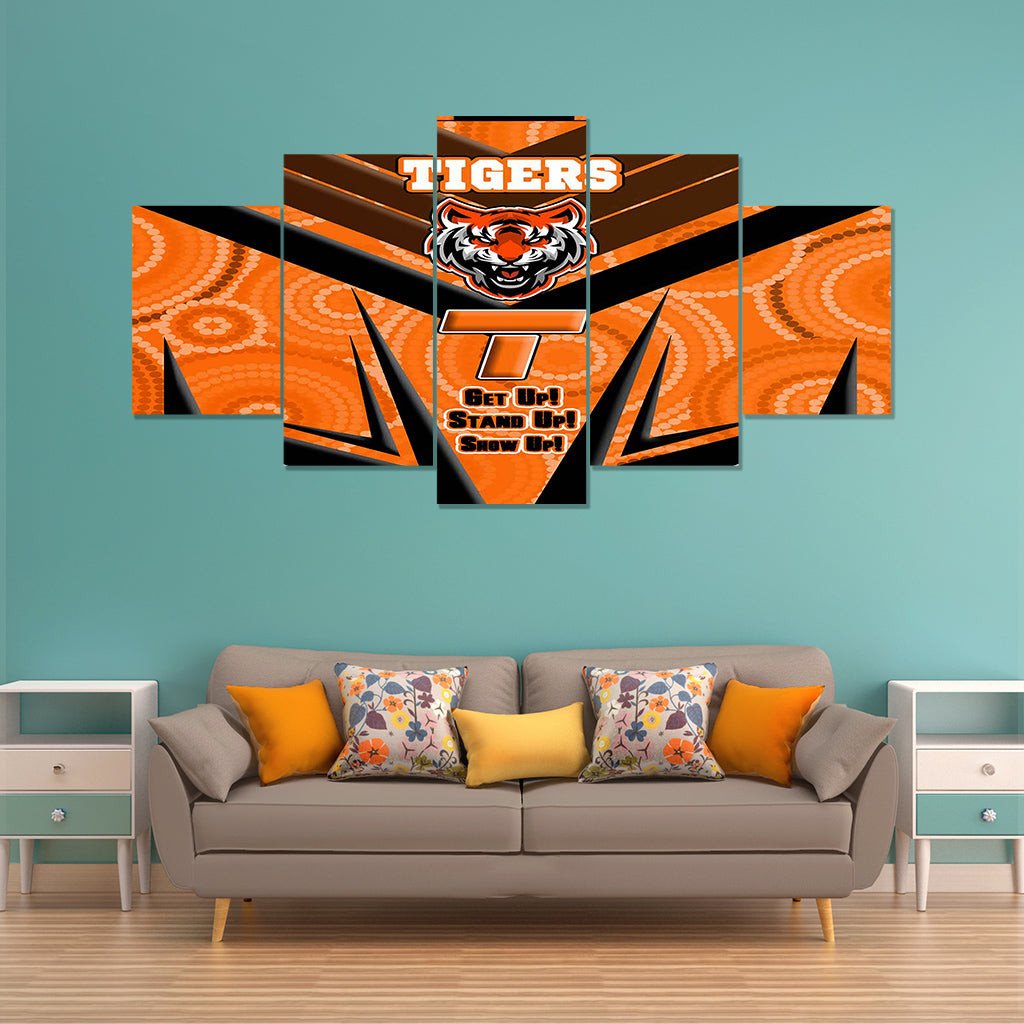 vibe-hoodie-canvas-wall-art-west-tigers-naidoc-2022-sporty-style-canvas-wall-art