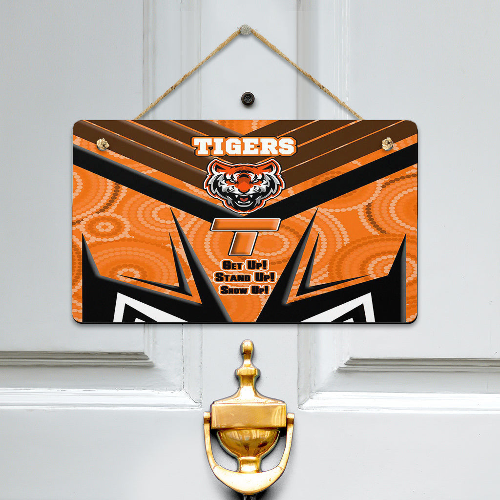 vibe-hoodie-hanging-door-sign-west-tigers-naidoc-2022-sporty-style-hanging-door-sign