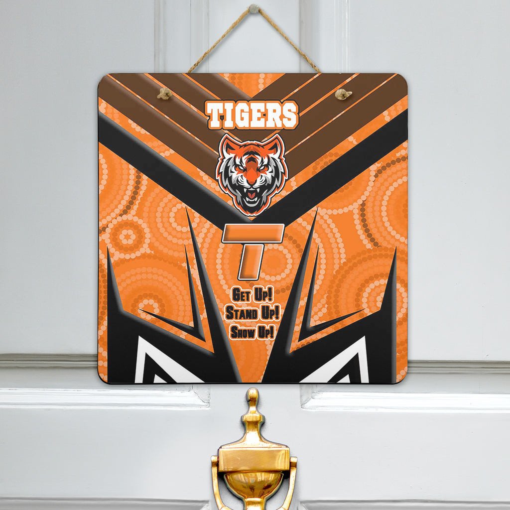 vibe-hoodie-hanging-door-sign-west-tigers-naidoc-2022-sporty-style-hanging-door-sign
