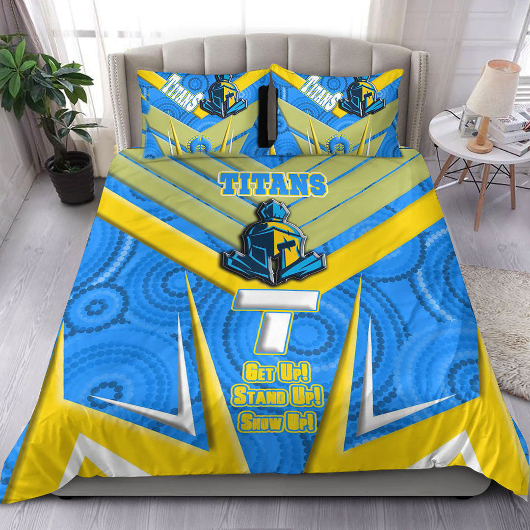 vibe-hoodie-bedding-set-gold-coast-titans-naidoc-2022-sporty-style-bedding-set