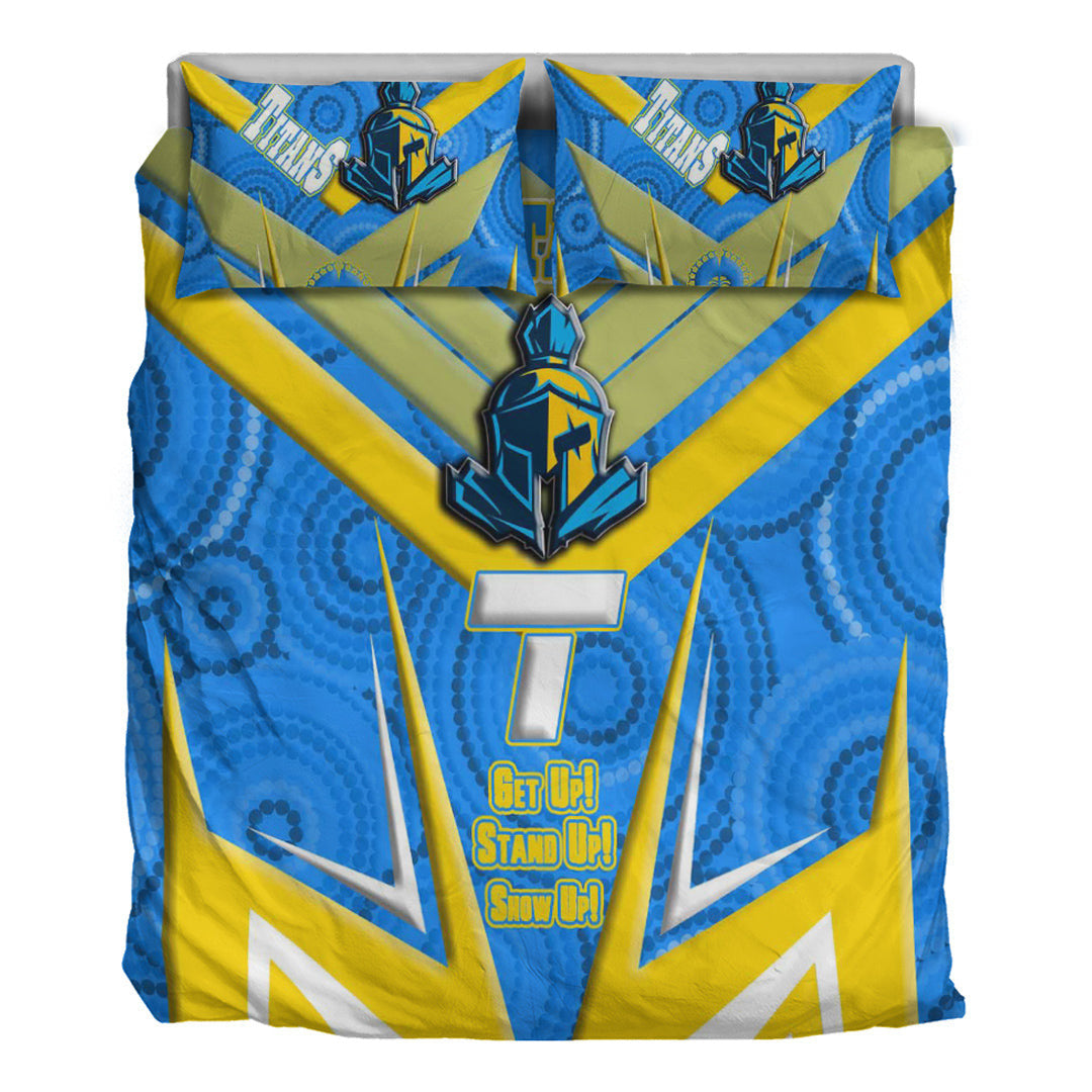 vibe-hoodie-bedding-set-gold-coast-titans-naidoc-2022-sporty-style-bedding-set