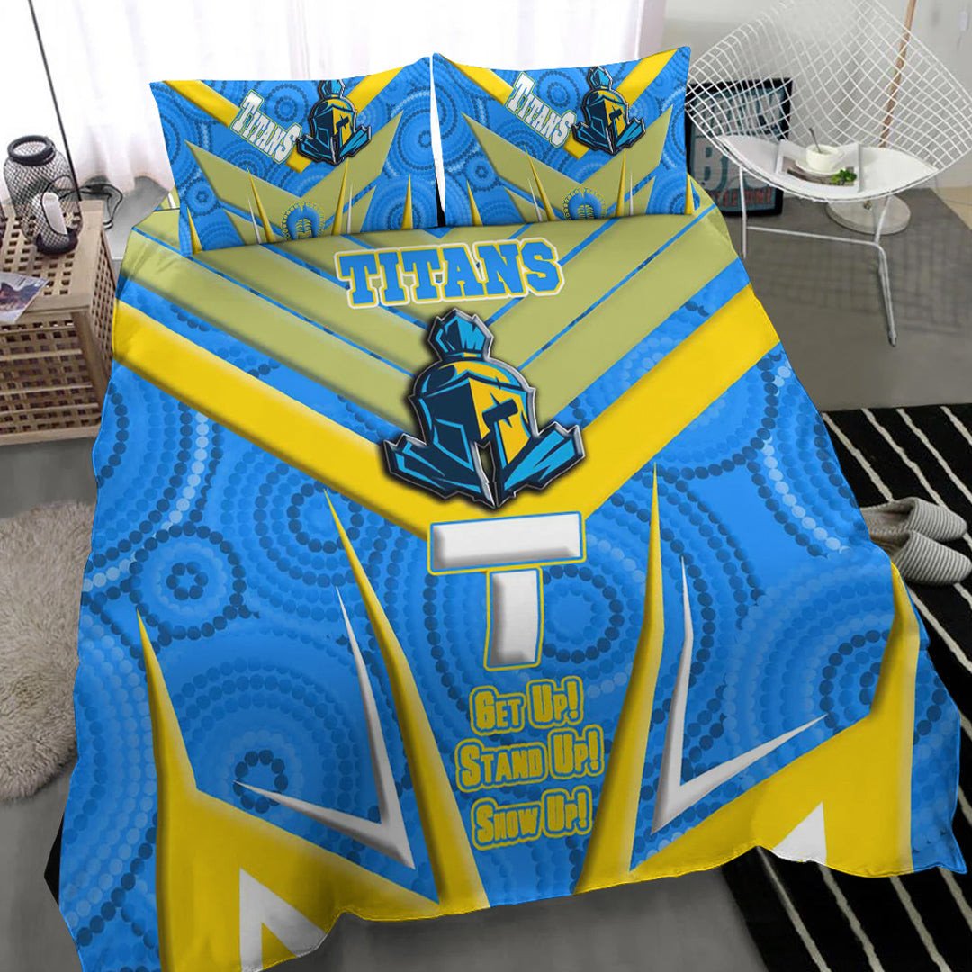 vibe-hoodie-bedding-set-gold-coast-titans-naidoc-2022-sporty-style-bedding-set