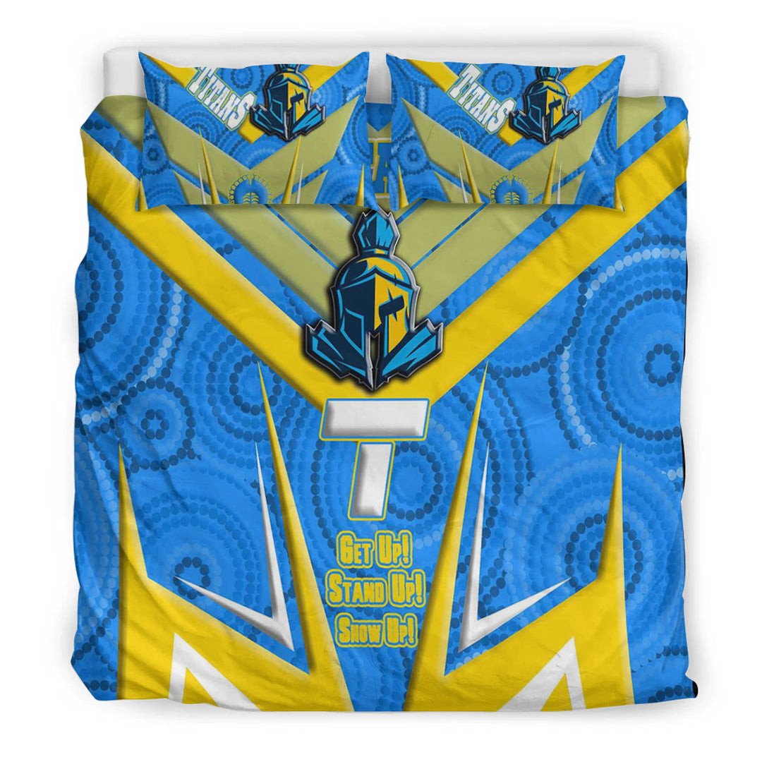 vibe-hoodie-bedding-set-gold-coast-titans-naidoc-2022-sporty-style-bedding-set