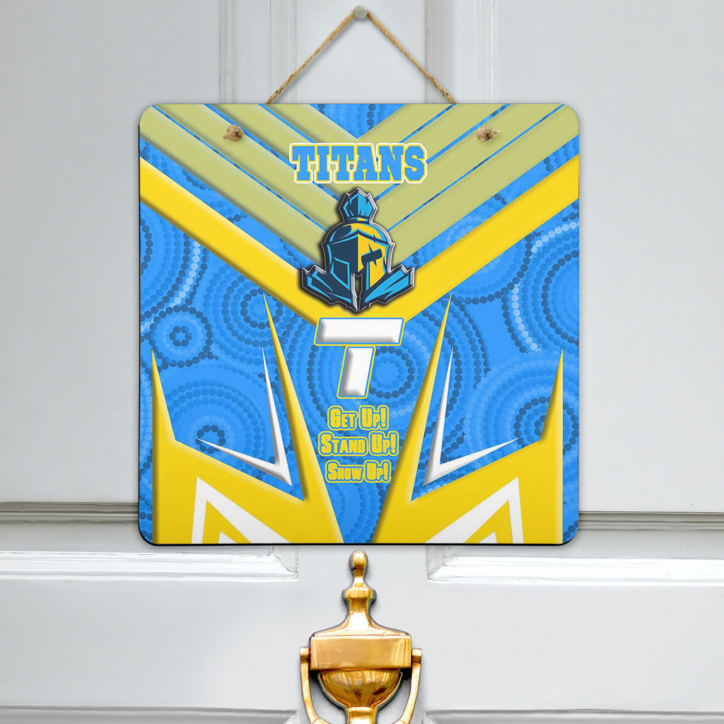 vibe-hoodie-hanging-door-sign-gold-coast-titans-naidoc-2022-sporty-style-hanging-door-sign