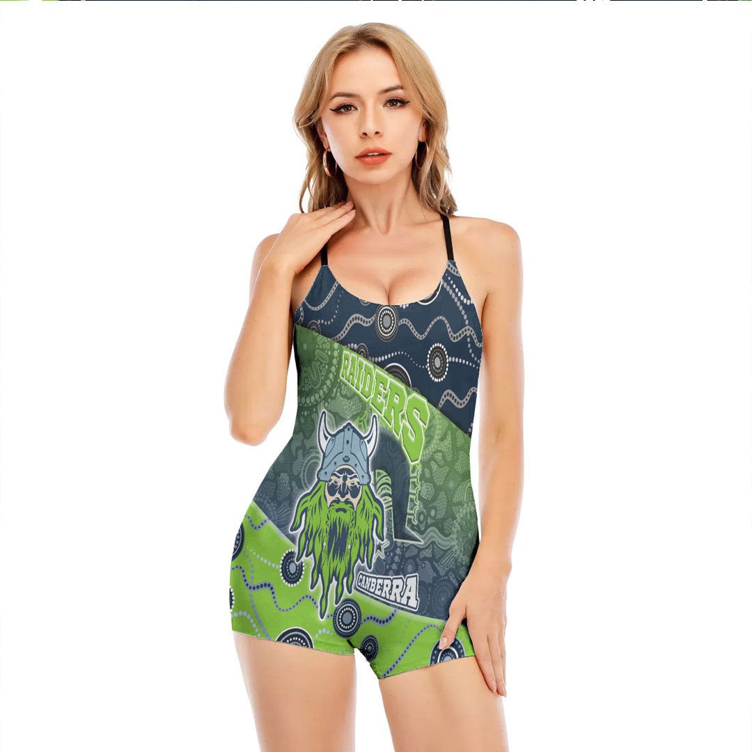 vibe-hoodie-clothing-canberra-raiders-naidoc-new-womens-backless-romper-with-black-straps