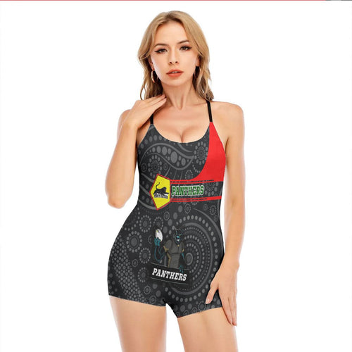vibe-hoodie-clothing-penrith-panthers-simple-style-womens-backless-romper-with-black-straps