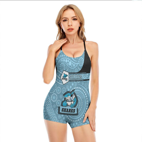 vibe-hoodie-clothing-cronulla-sutherland-sharks-simple-style-womens-backless-romper-with-black-straps