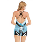 vibe-hoodie-clothing-cronulla-sutherland-sharks-naidoc-2022-sporty-style-womens-backless-romper-with-black-straps